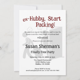 離婚パーティーお祝いexハビースタートパッキング 招待状