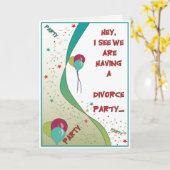 離婚パーティーカード カード (黄色い花)