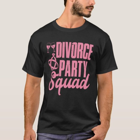 離婚パーティースクワッド 幸せな離婚 女性 元妻 Tシャツ (正面)