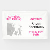 離婚パーティーデコール最終的に自由なピおもしろいンク 横断幕 (横)