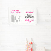 離婚パーティーデコール最終的に自由なピおもしろいンク 横断幕 (インサイチュ)