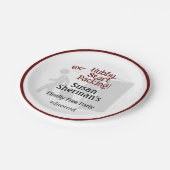 離婚パーティーデコールexハビー開始パッキングレッド ペーパープレート (アングル)