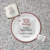 離婚パーティーデコールexハビー開始パッキングレッド ペーパープレート