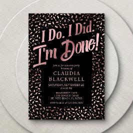 離婚パーティーバラ金ゴールド紙吹雪 招待状