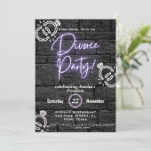 離婚パーティー招待状祝：自由 招待状 (スタンド正面)