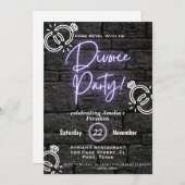 離婚パーティー招待状祝：自由 招待状 (正面/裏面)