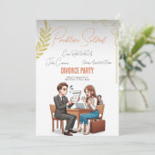 離婚パーティー招待状：問題の解決， QRコード 招待状 (スタンド正面)