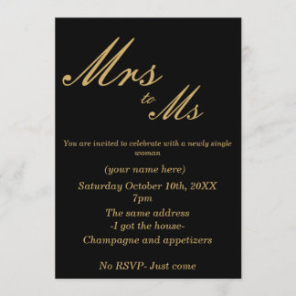 離婚パーティー招待状 招待状