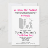 離婚パーティー最終的にフリーフェミニンピンクおもしろい色 シーズンカード (正面)