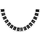 離婚パーティー最終的に自由なお祝い白黒 バンティングフラッグ (全)