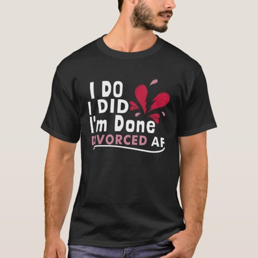 離婚パーティー独身の離婚 Tシャツ (正面)
