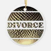 離婚パーティー金ゴールド白金 セラミックオーナメント (正面)