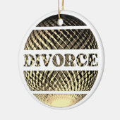 離婚パーティー金ゴールド白金 セラミックオーナメント (左)