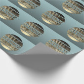 離婚パーティー金ゴールド白金 ラッピングペーパー (角)