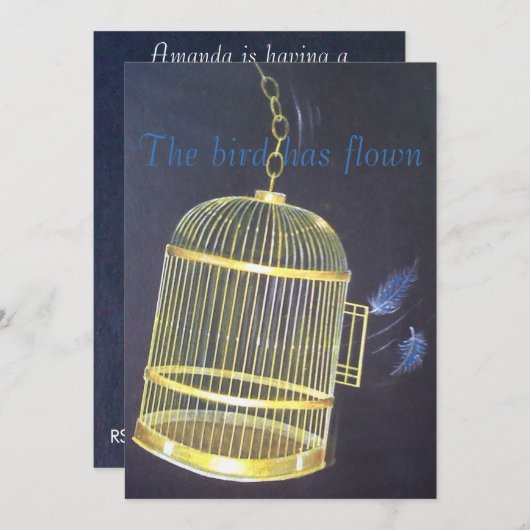 離婚パーティー おもしろいパーソナライズされた 招待状 (正面/裏面)