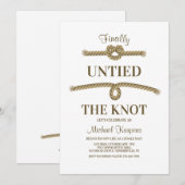 離婚パーティー「結び目がほどけた」 招待状 (正面/裏面)