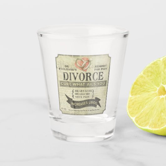 離婚ユーモアのショットグラス ショットグラス (正面)