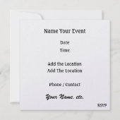 離婚ユーモア – SRF 招待状 (裏面)