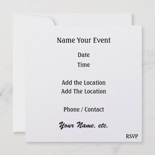 離婚ユーモア – SRF 招待状 (裏面)