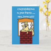 離婚仮釈放カード カード (黄色い花)