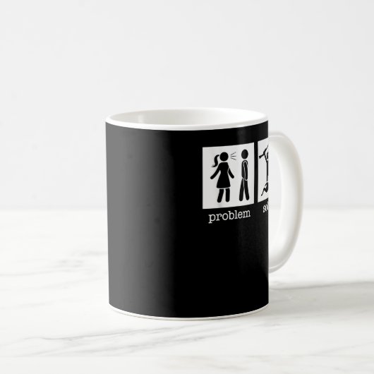 離婚問題おもしろい解決済離婚鹿狩り コーヒーマグカップ (正面右)