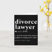 離婚弁護士ギャグ辞書定義デザイン カード (黄色い花)
