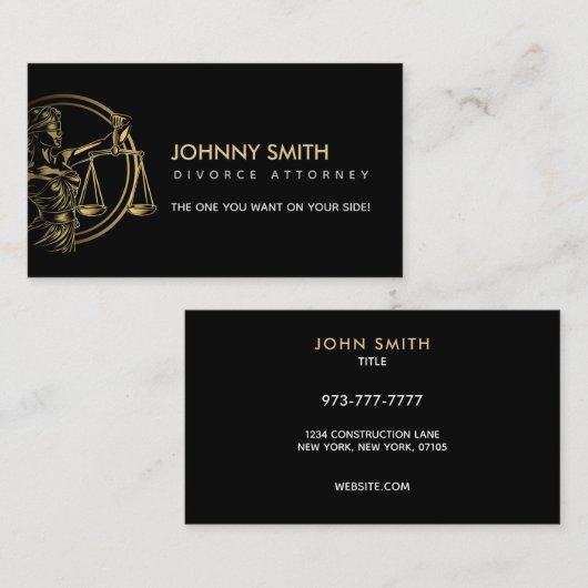 離婚弁護士スローガン 名刺 (正面/裏面)