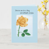 離婚支援と勇気付けられる,バラ カード (黄色い花)