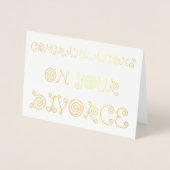 離婚祝い 箔カード (正面)