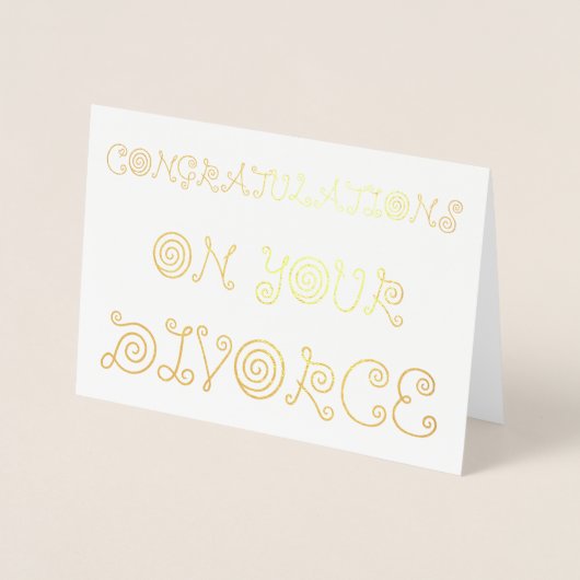 離婚祝い 箔カード (正面)