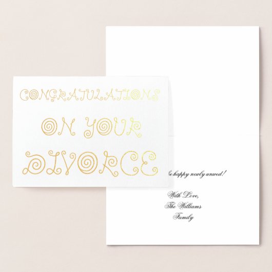 離婚祝い 箔カード (ディスプレー)