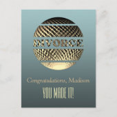 離婚祝賀カード ゴールド プラチナ ポストカード (正面)