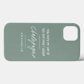 離婚私の茶漬けグリーンモダンのカップ Case-Mate iPhoneケース (裏面 (横))