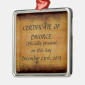 離婚証明書 メタルオーナメント (左)