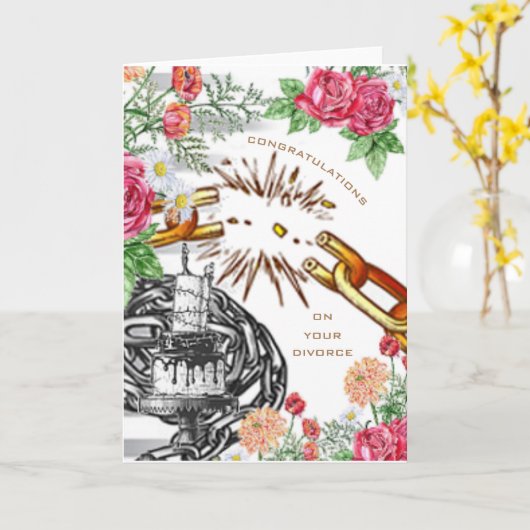 離婚 カード (黄色い花)