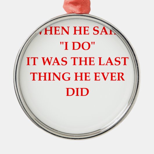 離婚 メタルオーナメント (正面)