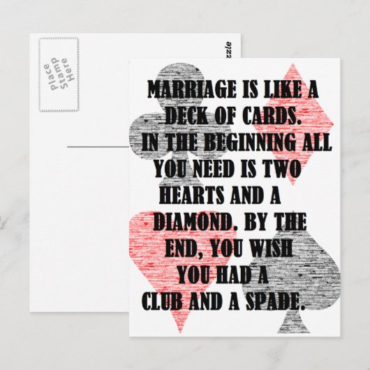 離婚:ユーモア ポストカード (正面/裏面)