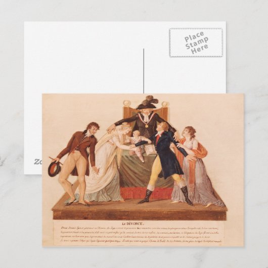 離婚。調整 ポストカード (正面/裏面)