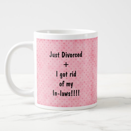 離縁したばかりのピンク ジャンボコーヒーマグカップ (左)