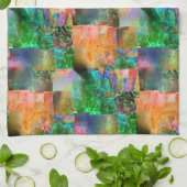 離脱錯覚を持つ厄介な質感のモザイク キッチンタオル (折り畳み)