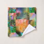 離脱錯覚を持つ厄介な質感のモザイク バスタオルセット (ウォッシュタオル)