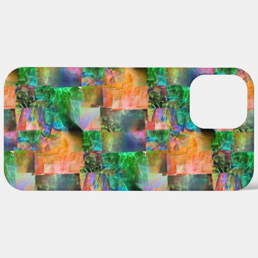 離脱錯覚を持つ厄介な質感のモザイク Case-Mate iPhoneケース (裏面 (横))