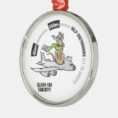 離陸のオーナメントのためのゆとり メタルオーナメント (左)