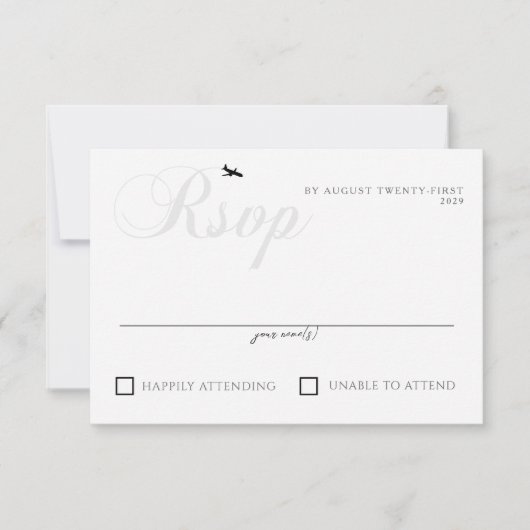 離陸の準備完了 出欠カード (正面)