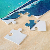 難しいモダンティール（緑がかった色）アガベパズル ジグソーパズル (側面)