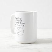 難しい概念を完全にわかりやすくする コーヒーマグカップ (正面左)