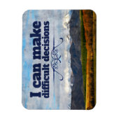 「難しい決断」モチベーション肯定フレキシ マグネット (縦)