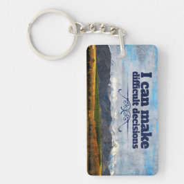 「難しい決断」モチベーション肯定 キーホルダー