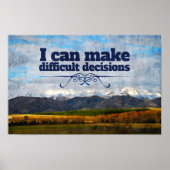 「難しい決断」モチベーション肯定 ポスター (正面)