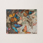 難しい蝶リラックスカラフル目パズル ジグソーパズル (横)